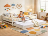 White painted finish, solid pine construction , Twin-size bed, 07655524