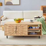 Nordic Style MDF Natural Wood-Colored Coffee Table - Adds Natural Warmth to Modern Homes,Product W3226P278930
