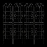 4 Pack Metal Garden Trellis 86.7" x 19.7" Rustproof Trellis for Climbing Plants Outdoor Flower W1586P268035