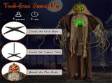6ft Halloween Animatronic Ghost Pumpkin - Light-Up Design, Sound Touch Activated, Spooky Movements 37474877