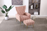 Modern Accent Chair with Ottoman, Comfy Armchair for Living Room, Bedroom, Apartment, Office W136192193