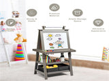 3-in-1 Double-Sided Storage Art Easel Gray 85330525