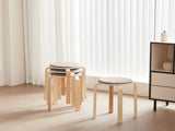 Set of 4 Stackable Stools, Round Backless Chairs for Dining Room, Kitchen, Classroom 69149946
