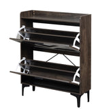 Shoe Cabinet with 2 Flip Drawers& Open Shelves,Modern Entryway Shoe Storage Cabinet, SlimNarrow W679P154753