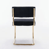Furniture,Modern Dining Chairs Corduroy Fabric,Gold Metal Base, Accent Armless Kitchen Chairs 03193640