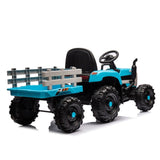 ZNTS Ride on Tractor with Trailer,24V Battery Powered Electric Tractor Toy, 200w*2motor W1578P193906