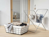 60L Rectangular Steel Laundry Basket, Black & Natural, Adult 78183959