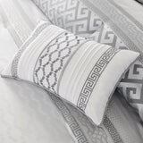 7 Piece Comforter Set Grey Queen B03596855