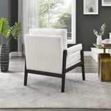 Kelly Mid-Century Modern Chenille Upholstered Accent Armchair T2574P240952