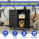 Sturdy Metal Tool Storage Cabinet with Wheels - Tool Storage Cabinet for Garage, Office, and Home T2398P223007