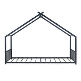 Twin Size Metal House Bed, Black MF305886AAB