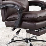 ZNTS Contemporary Office Chair Upholstered 1pc Comfort Adjustable Chair Relax Office Chair Work Brown B011P214982