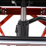 300 lbs Hydraulic Motorcycle Scissor Jack Lift Foot Step Wheels for Small Dirt Bikes,red color W46577206