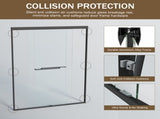44-48 in. W x 72 in. H Double Sliding Shower Door, Semi-frameless Bathroom Sliding Door with 1/4" T5223P411680