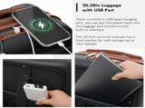 4-Piece Luggage Set with USB Charging Ports - 20in Carry-On 28in Checked 65751431