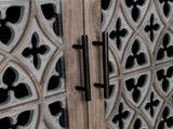 Hollow Four Door Antique Cabinet, American Country Style, Suitable for Living Room, TV Cabinet, W1445P146390