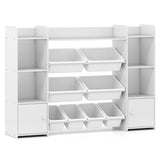 White Multi-Functional Kids Storage Shelf - Toy OrganizerBookcase, 56"x12"x39", Anti-Toppling, 86189932