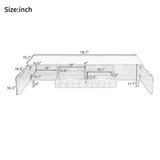 Mid Century TV Stand 2 Drawers, Media Console Table for TVs up to 85'', Entertainment Center N710P193724Q