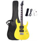 ZNTS Novice Entry Level 170 Electric Guitar HSH Pickup Bag Strap Paddle Rocker Cable Wrench Tool Yellow 95864682