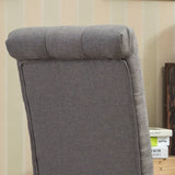 Habit Solid Wood Tufted Parsons Dining Chair, Set of 2, Grey T2574P164543