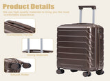 20 Inch ABS Hard Shell Travel Checked Luggage - Scratch Resistant Surface Four Multi-Directional W2787P500233