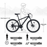 27.5 Inch Wheels 21 Speed Mountain Bike, for Men Women Boys and Girls, Front Suspension,Aluminum W1019P232789
