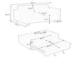 Modern velvet sofa, sofa pull-out bed, small love seat casual sofa with back, with pillow, pockets, W1658P166813
