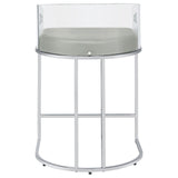Grey and Chrome Acrylic Back Stools B062P145683