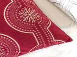 Red Holiday Embroidered Velvet Throw Pillow with Insert 20x20 Set of 4 B357P609103
