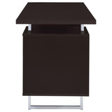 Cappuccino 2-drawer Floating Top Office Desk B062P145425