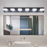 (Same as W1340110609/L2015) Modern 6-Light Black LED Vanity Mirror Light Fixture For Bathrooms And W1340P206830