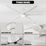 ZNTS 100" Ceiling Fans With Lights And Remote W1340131155