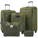 Softside Luggage Expandable 3 Piece Set Suitcase with Duffel Bag Upright Spinner Softshell N732P201004Y
