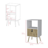 Nightstand A Magness, Bedroom, White / Macadamia B092P154880