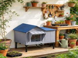 Weatherproof Heated Cat House, Outdoor Cat Shelter with Heating Pad, Elevated Base & Safe Escape 02724734