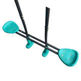 ZNTS XNS076 blackish green interesting four function swingset with face to face metal plastic safe swing W1711110906