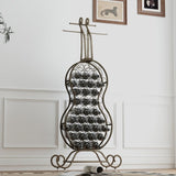 Cello Shape Wine Bakers Rack, Freestanding Wine Rack with Storage Bottle, Wine Storage Home Bar for W2167P192595