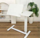 Overbed Bedside Desk Mobile Rolling Laptop Stand Tilting Overbed Table with Wheels Height Adjustable W2641P269198