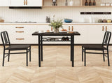 3-Piece Dining Table Set , Space-Saving Tuck-under Chair Design 27328094