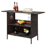 ZNTS Modern Stylish And Beautiful Bar Table Brown Gradient 15049020