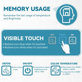 Bright LED Bathroom Mirror 32" x 24" Front Side Light, 5 Mins Defog, Full HD Reflected, 3 Colors T3177P296169