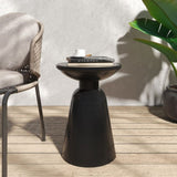 Outdoor Metal end Table -Large 73615.00BLK