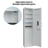 53" Fingerprint Touch Panel In-Wall Safe,Hidden Wall Gun Safe for Rifles with Adjustable W1779P207551