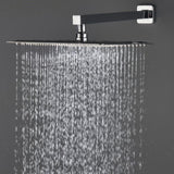 ZNTS Bathroom Luxury Rain Mixer Combo Set Wall Mounted Rainfall Shower Head System Polished Chrome, W1932123650