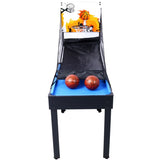 ZNTS 5-in-1 Multi-Game Table - Billiards, Push Hockey, Foosball, Ping Pong, and Basketball black/blue W465P164154