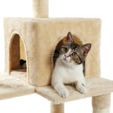 ZNTS Luxury Cat Tree Cat Tower with Sisal Scratching Post, Cozy Condo, Top Perch, Hammock and Dangling 35162292