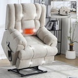 Dual Motor Heat Massage Infinite Position Up to 350 LBS Electric Power Lift Recliners with 01032629
