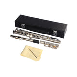 ZNTS Nickel Plated C Closed Hole Concert Band Flute with E Key 00240637