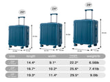 20"/24"/28" 3 pcs/set in ABS Spinner Wheel Luggage, Carry on Suitcase, Matching Color, TSA W2787P292627
