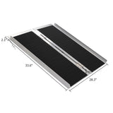 3FT Two-section Non-Skid Folding Lightweight Aluminum Alloy Wheelchair Scooter Mobility Ramps 96882424